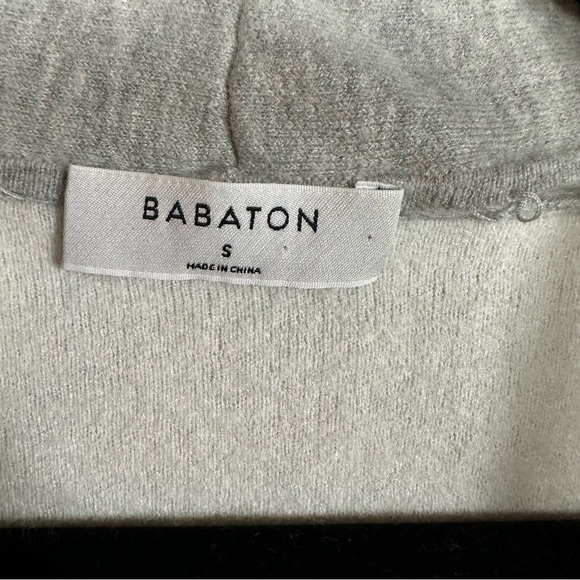 Babaton Lance Cardigan Light Grey Open Front Longline Wool Blend Size Small - Picture 7 of 15